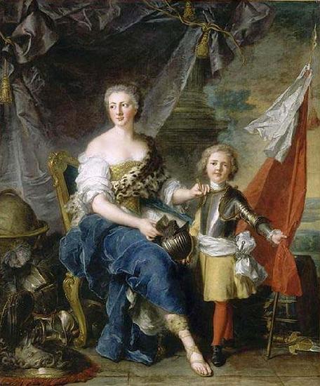 Jjean-Marc nattier Portrait of Jeanne Louise de Lorraine, Mademoiselle de Lambesc (1711-1772) and her brother Louis de Lorraine, Count then Prince of Brionne Sweden oil painting art